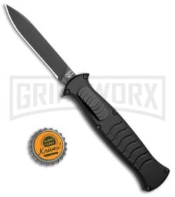 AKC X-treme EVO Black OTF Automatic Knife W/ Pocket Clip - Black Plain -Deals Blade Master Store AKC X treme EVO OTF Auto Black Black BHQ 105415 jr bottlecap large 1