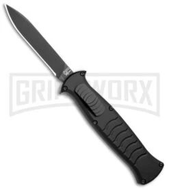 AKC X-treme EVO Black OTF Automatic Knife - Black Plain