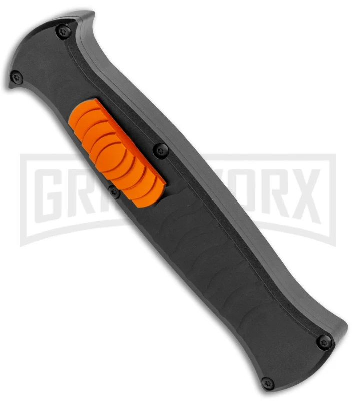 AKC X-treme EVO Black / Orange Slide OTF Automatic Knife - Black Plain 2 AKC X-treme EVO Black / Orange Slide OTF Automatic Knife - Black Plain - Image 2