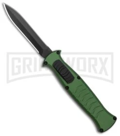 AKC X-treme EVO Green OTF Automatic Knife - Dagger Black Plain