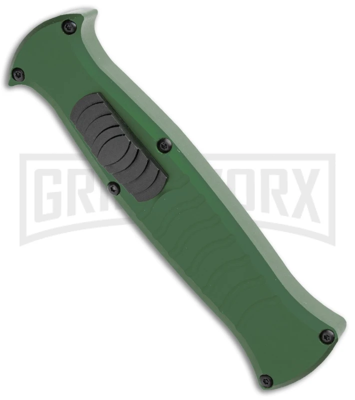 AKC X-treme EVO Green OTF Automatic Knife - Satin Plain 2 AKC X-treme EVO Green OTF Automatic Knife - Satin Plain - Image 2