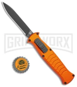 AKC X-treme EVO Orange OTF Automatic Knife - Black Plain -Deals Blade Master Store AKC X treme EVO OTF Auto Orange Black BHQ 105416 jr bottlecap large