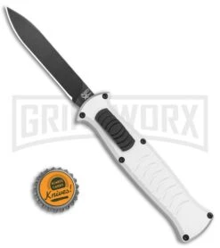 AKC X-treme EVO Silver OTF Automatic Knife - Black Plain -Deals Blade Master Store AKC X treme EVO OTF Auto Silver Black BHQ 114658 jr bottlecap large