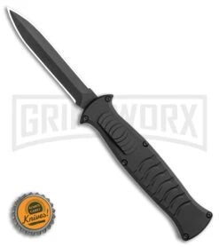 AKC X-treme EVO Black OTF Automatic Knife - Black Plain Dagger -Deals Blade Master Store AKC X treme EVO OTF Automatic Knife Black 3.5 Black Dagger BHQ 119845 LS Bottlecap large
