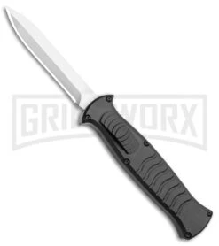 AKC X-treme EVO Black OTF Automatic Knife - Satin Plain Dagger
