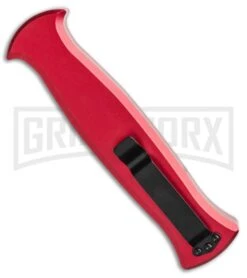 AKC X-treme EVO RB OTF Automatic Knife - Red Black Plain -Deals Blade Master Store AKC X treme EVO OTF Automatic Knife Red 3.5in Black EVO ROB BHQ 115345 LS Side large