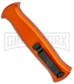 AKC X-treme EVO Orange OTF Automatic Knife - Black Plain -Deals Blade Master Store AKC X treme Evo Auto Orange Black BHQ 105416 jr side large