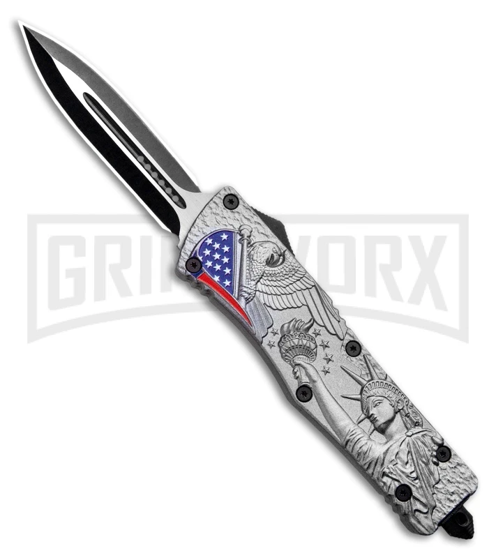 Atomic Defender Large OTF Automatic Knife American Liberty - Two Tone Dagger 1 Atomic Defender Large OTF Automatic Knife American Liberty - Two Tone Dagger