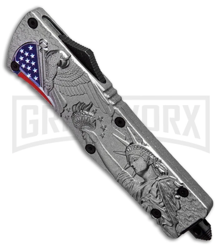 Atomic Defender Large OTF Automatic Knife American Liberty - Two Tone Dagger 2 Atomic Defender Large OTF Automatic Knife American Liberty - Two Tone Dagger - Image 2