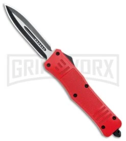 Atomic Defender Large OTF Automatic Knife Red - Two Tone Dagger