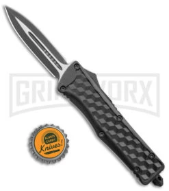 Atomic Defender Large OTF Automatic Knife Black Checkered - Two Tone Dagger 7 Atomic Defender Large OTF Automatic Knife Black Checkered - Two Tone Dagger -Deals Blade Master Store Atomic Defender Large OTF Auto Black Checkered TT Dagger GX 38923 jr bottlecap large