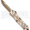 Atomic Defender Large OTF Automatic Knife Tan Digi Camo - Two Tone Drop Point