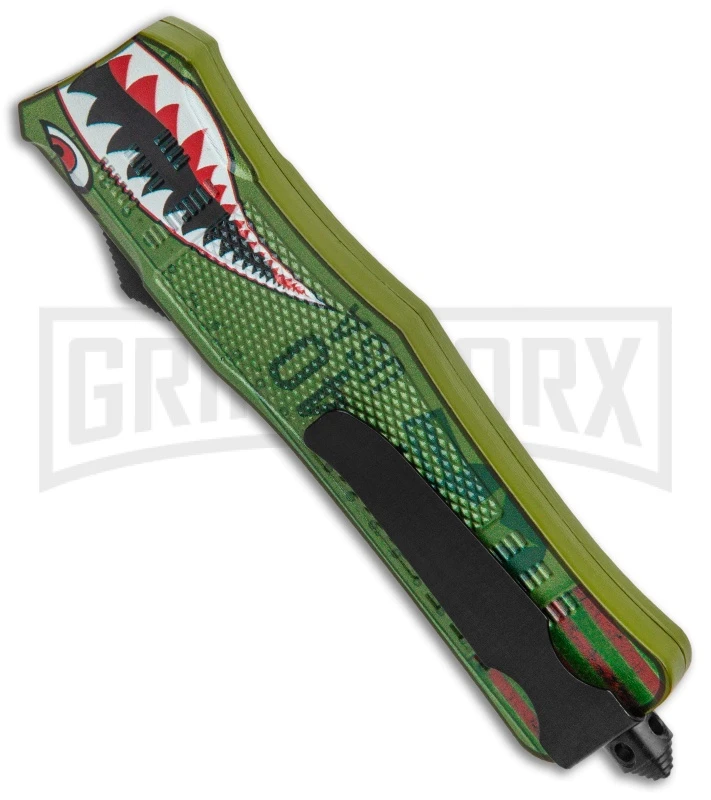 Atomic Defender Large OTF Automatic Knife Green Warhawk - Two Tone Dagger 3 Atomic Defender Large OTF Automatic Knife Green Warhawk - Two Tone Dagger - Image 3