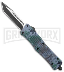 Atomic Defender Medium Digi Camo OTF Automatic Knife - Tanto Two Tone Plain