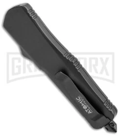 Atomic Lance Dagger Black OTF Automatic Knife - Two Tone Serr -Deals Blade Master Store Atomic Lance Dagger Black TT Serr WNS IT M2 BP 19201 jr side large