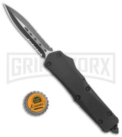 Atomic Lance Black OTF Automatic Knife - Two Tone Double Serr 9 Atomic Lance Black OTF Automatic Knife - Two Tone Double Serr -Deals Blade Master Store Atomic Large Shield Dagger Black OTF Auto TT Double Serr GX 38227 jr bottlecap large