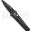 Bear Ops Black Bold Action III Mini Automatic Knife - Black Plain