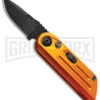 Bear Ops Bold Action XIV Orange Stainless Steel Automatic Knife - Black Plain