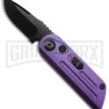 Bear Ops Bold Action XIV Purple Stainless Steel Automatic Knife - Black Plain