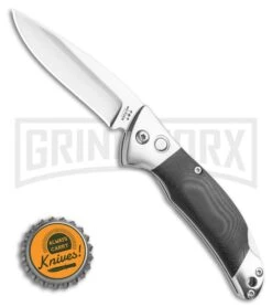 Bear And Son Black G-10 Automatic Lockback Knife - Satin Plain -Deals Blade Master Store Bear and Son Black G10 Automatic Lockback BHQ 118795 LS Bottlecap large