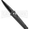 Bear Ops Black Bold Action III Small Automatic Knife - Black Plain