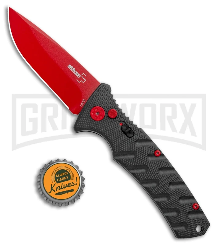 Boker Plus Black Widow Strike Automatic Knife - Drop Point Red 4 Boker Plus Black Widow Strike Automatic Knife - Drop Point Red - Image 4