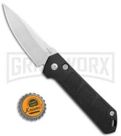 Boker Kihon Black Automatic Knife - Stonewash Plain -Deals Blade Master Store Boker Burnley Kihon DP Auto SW BHQ 101389 jr bottlecap large