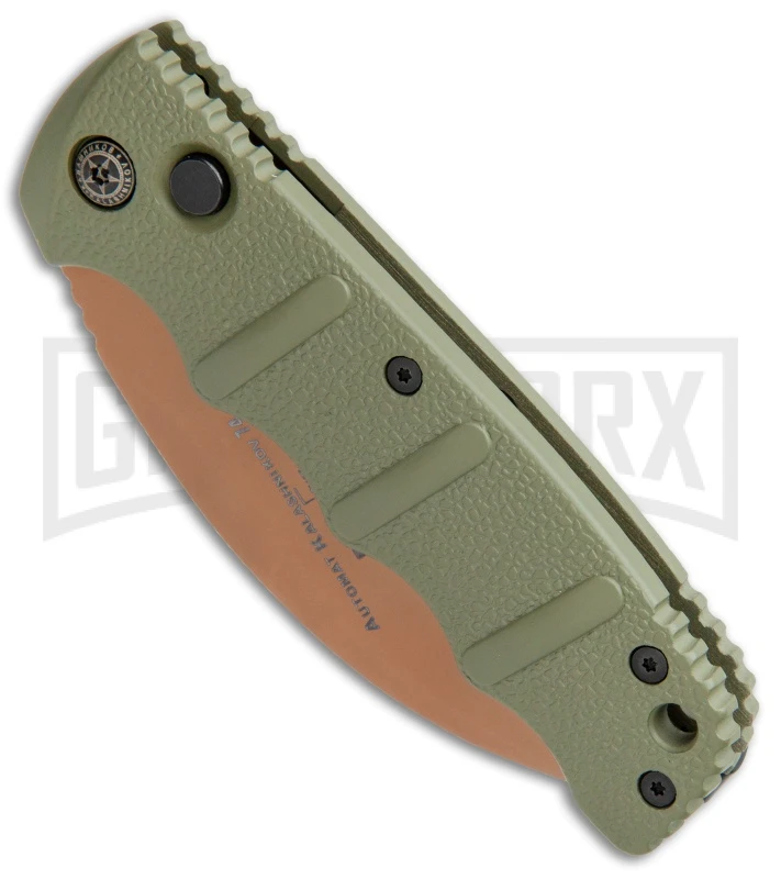 Boker Kalashnikov Desert Warrior Hawkbill Automatic Knife - Copper Plain 2 Boker Kalashnikov Desert Warrior Hawkbill Automatic Knife - Copper Plain - Image 2