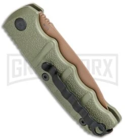 Boker Desert Warrior Mini Kalashnikov OD Green Automatic Knife - Copper Plain -Deals Blade Master Store Boker Kalashnikov Automat 74 AUSB OD Green jr side 1 large