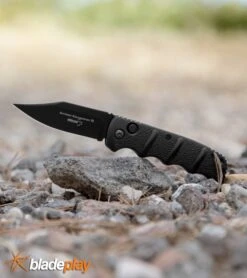 Boker Kalashnikov Black Bowie Automatic Knife - D2 Black Plain -Deals Blade Master Store Boker Kalashnikov Bowie Auto Black Black 01KALS76BN BHQ 17111 jr lifestyle large
