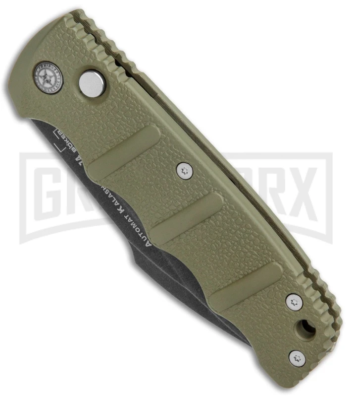 Boker Kalashnikov OD Green Automatic Knife - D2 Harpoon Smokewash Plain 2 Boker Kalashnikov OD Green Automatic Knife - D2 Harpoon Smokewash Plain - Image 2