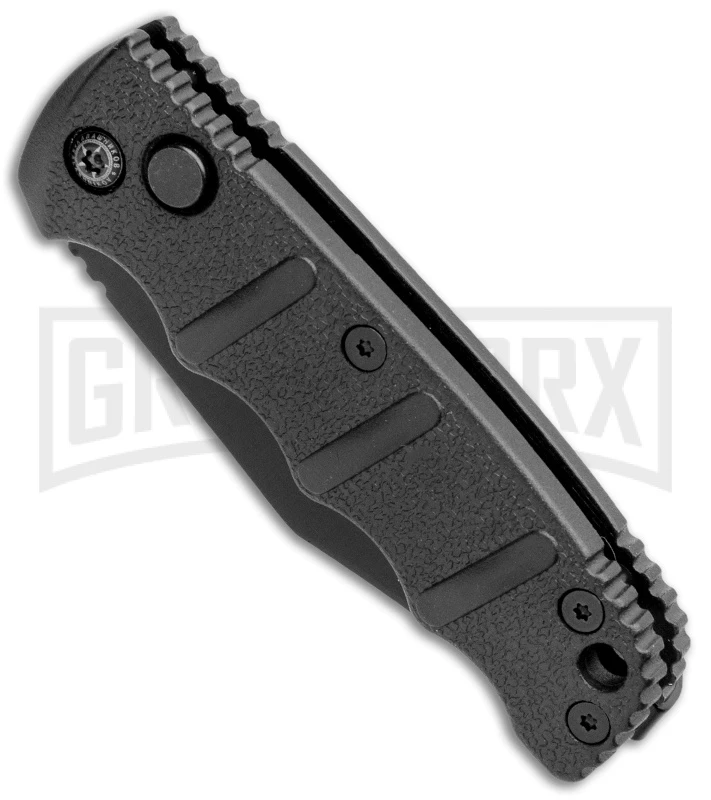 Boker Mini Kalashnikov Black Bowie Automatic Knife - Black Plain 2 Boker Mini Kalashnikov Black Bowie Automatic Knife - Black Plain - Image 2