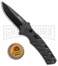 Boker Mini Strike Automatic Knife Black - Drop Point Black Plain -Deals Blade Master Store Boker Mini Strike Auto Black Black 01BO436NSOI BHQ 99629 jr bottlecap large