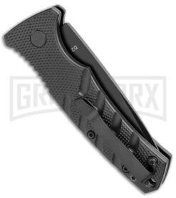 Boker Mini Strike Automatic Knife Black - Drop Point Black Plain -Deals Blade Master Store Boker Mini Strike Auto Black Black 01BO436NSOI BHQ 99629 jr side large