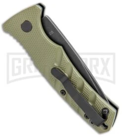 Boker Mini Strike Automatic Knife OD Green - Drop Point Black SW Plain 6 Boker Mini Strike Automatic Knife OD Green - Drop Point Black SW Plain -Deals Blade Master Store Boker Mini Strike Auto OD Green Smokewash 01BO437NSOI BHQ 99630 jr side large