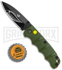Boker Mini Kalashnikov Warhawk Automatic Knife Green - D2 Black Plain -Deals Blade Master Store Boker Mini Warhawk Kalashnikov Auto Dagger Green Black BHQ 113923 jr bottlecap large