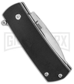 Boker Plus Shamsher Black Automatic Liner Lock Knife - Satin Plain -Deals Blade Master Store Boker Plus Shamsher Auto LL Black G 10 Satin BHQ 139170 jr side 2 large