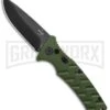 Boker Plus Strike OD Green Automatic Knife - Drop Point Black Plain