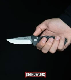 Boker Plus Strike Coyote Brown Automatic Knife - D2 Drop Point Black SW -Deals Blade Master Store Boker Plus Strike Drop Point Automatic Knife Stonewash 01BO400N BHQ 32040 kp in hand web large 2