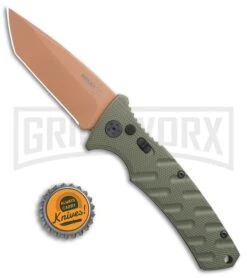Boker Plus Strike Desert Warrior OD Green Automatic Knife - Tanto Copper Plain -Deals Blade Master Store Boker Plus Strike Tanto Desert Warrior OD Green copper BHQ 68520 jr bottlecap large
