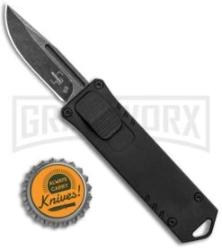 Boker Plus USB OTF Black Automatic Knife Aluminum - Black SW Plain -Deals Blade Master Store Boker Plus USB OTF Auto Black Aluminum Black SW BHQ 120633 jr bottlecap large