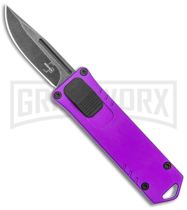 Boker Plus USB OTF Black Automatic Knife Aluminum - Purple SW Plain 1 Boker Plus USB OTF Black Automatic Knife Aluminum - Purple SW Plain