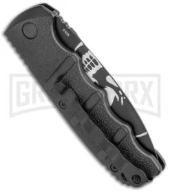 Boker Kalashnikov Skull Black Automatic Knife - Dagger Black Plain -Deals Blade Master Store Boker Skull Kalashnikov Dagger Auto Black D2 BHQ 48870 jr side large