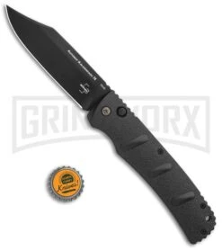 Boker XXL Kalashnikov Automatic Knife - Black Bowie -Deals Blade Master Store Boker XXL Kalashnikov Bowie Auto Black BHQ 99623 jr bottlecap large