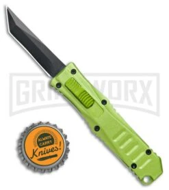Mini Marvel Green DA/OTF Automatic Knife - Tanto Black Plain -Deals Blade Master Store Coffin Blaster Extreme Green DA Tanto Black Plain GX 34979 jr bottlecap large