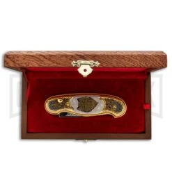 Custom Russian Gold Wolf Automatic Knife - Polish Plain -Deals Blade Master Store Custom Russian Gold Wolf Auto Polish RV HC2M WOLF GX 31047 jr box large