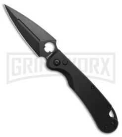 Daggerr Knives Arrow Black Aluminum Automatic Knife - Black Plain