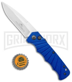 Delta Force Automatic Knife Blue Aluminum - Satin Plain -Deals Blade Master Store Delta Force Auto Blue Aluminum Satin GX 38083 jr bottlecap large