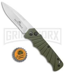 Delta Force Automatic Knife Green Aluminum - Satin Partially Serrated -Deals Blade Master Store Delta Force Auto Green Aluminum Satin Partially Serr GX 38066 jr bottlecap large