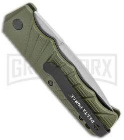 Delta Force Automatic Knife Green Aluminum - Satin Partially Serrated -Deals Blade Master Store Delta Force Auto Green Aluminum Satin Partially Serr GX 38066 jr side large